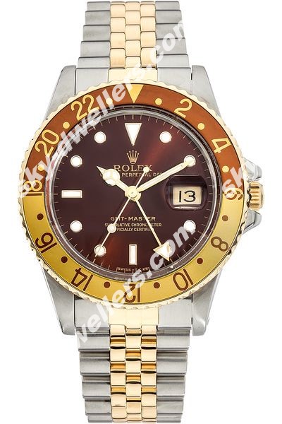 Rolex GMT Master Circa 1986 Yellow Gold and Stainless Steel Automatic 16753