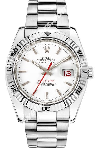 Rolex Datejust Turn-O-Graph White Gold and Stainless Steel Automatic 116264