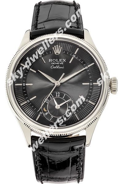 Rolex Cellini Dual Time White Gold Automatic 50529