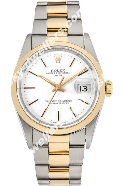 Rolex Date Yellow Gold and Stainless Steel Automatic 15203