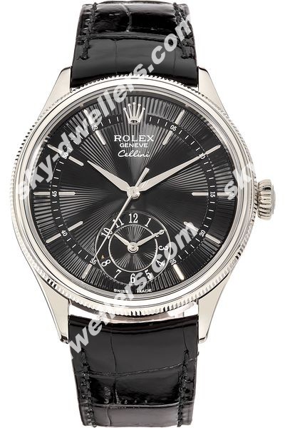 Rolex Cellini Dual Time White Gold Automatic 50529