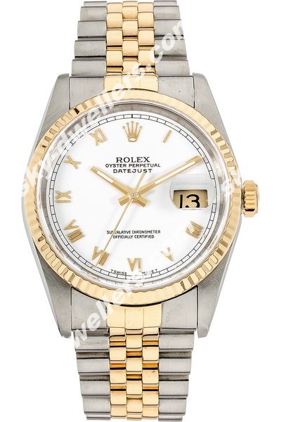 Rolex Datejust Circa 1987 Yellow Gold and Stainless Steel Automatic 16233