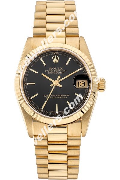 Rolex Datejust Circa 1987 Yellow Gold Automatic 68278