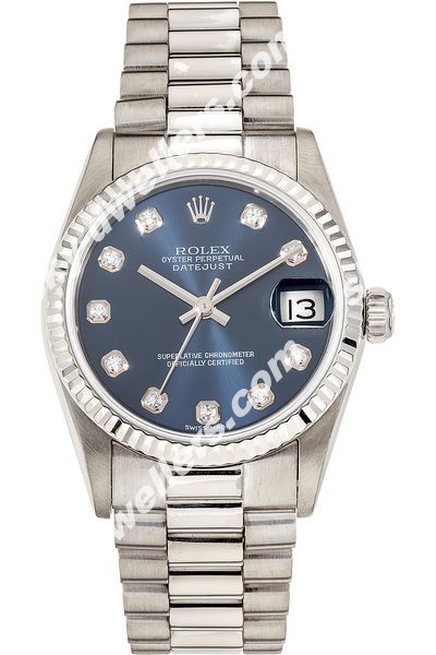 Rolex Datejust Circa 1987 White Gold Automatic 68279