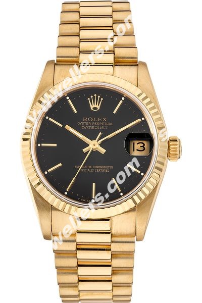 Rolex Datejust Circa 1987 Yellow Gold Automatic 68278