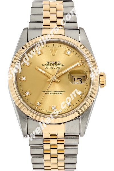 Rolex Datejust Yellow Gold and Stainless Steel Automatic 16233