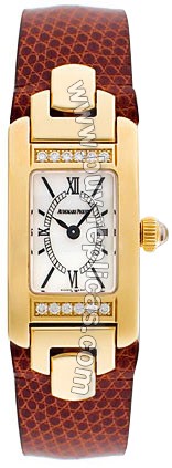 Audemars Piguet Promesse 18kt Yellow Gold Brown Mini Ladies Watch 67461BA.ZZ.A050LZ.01