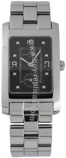 Baume and Mercier Hampton Classic Steel Black Mens Watch 6866