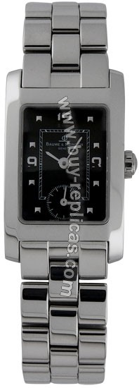 Baume and Mercier Hampton Classic Steel Black Ladies Watch 6867