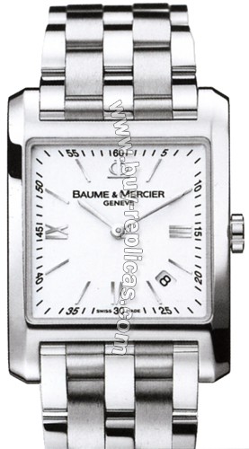 Baume and Mercier Hamptons Classic Square Steel Mens Watch 8676