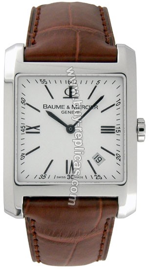 Baume and Mercier Hamptons Classic Square Steel Mens Watch 8677