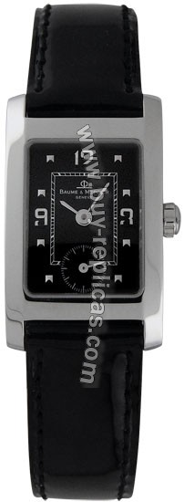 Baume and Mercier Hampton Milleis Steel Black Ladies Watch 6930