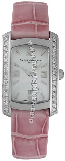 Baume and Mercier Hampton Milleis Diamond Pink Ladies Watch 8683