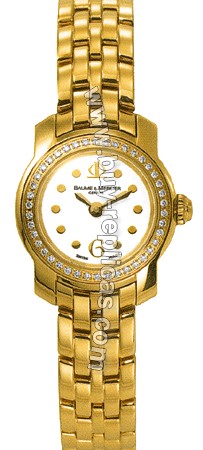 Baume and Mercier Capeland Diamond 18kt Yellow Gold Mini Ladies Watch 8517