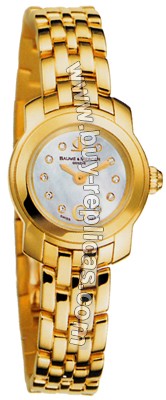 Baume and Mercier Capeland Diamond 18kt Yellow Gold Mother-of-pearl Ladies Watch 8397