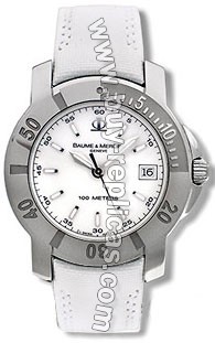 Baume and Mercier Capeland S Steel White Mens Watch 8471