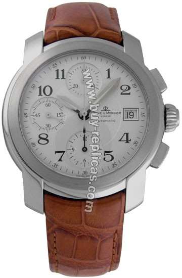 Baume & Mercier Capeland Brown Strap Mens Watch 6860