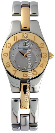 Baume and Mercier Linea Diamond Two-Tone Ladies Watch 8349