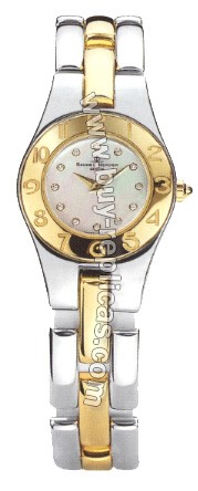 Baume and Mercier Linea 18kt Gold Two-Tone Diamond Ladies Watch 8030