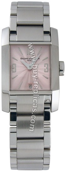 Baume and Mercier Diamant Pink Dial Ladies Watch 8709