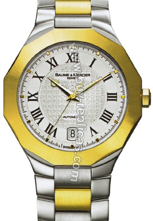 Baume and Mercier 18kt Gold Two-Tone Riviera Mens Watch 8598