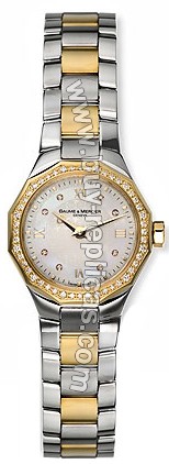 Baume and Mercier Riviera Diamond Two-Tone Gold and Steel Mini Ladies Watch 8550