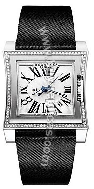 Bedat No. 1 Diamond Steel Black Ladies Watch 114.020.100