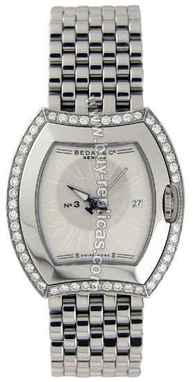 Bedat No. 3 Diamond Steel Ladies Watch 334.041.100