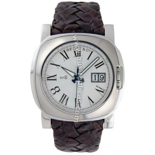 Bedat No. 8 Steel Braided Leather Mens Watch 888.018.100