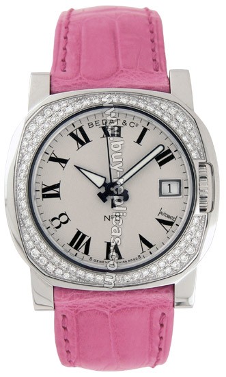 Bedat No. 8 Diamond Steel Pink Ladies Watch 838.040.100