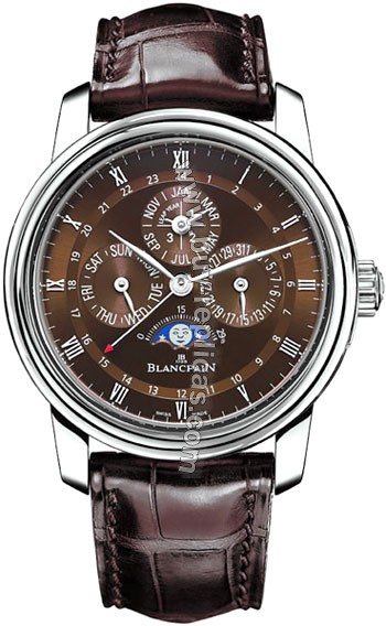 Blancpain Perpetual Calendar GMT Havana Mens Watch 4277-3446-55B