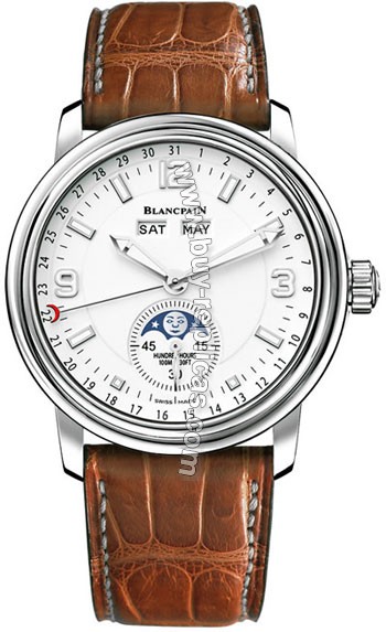 Blancpain Leman Moon Phase Calendar Mens Watch 2863-1127-53B