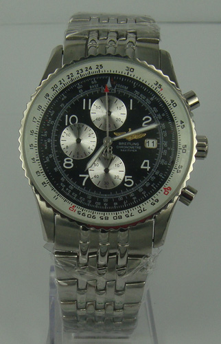 Breitling Navitimer Steel Black Mens Watch