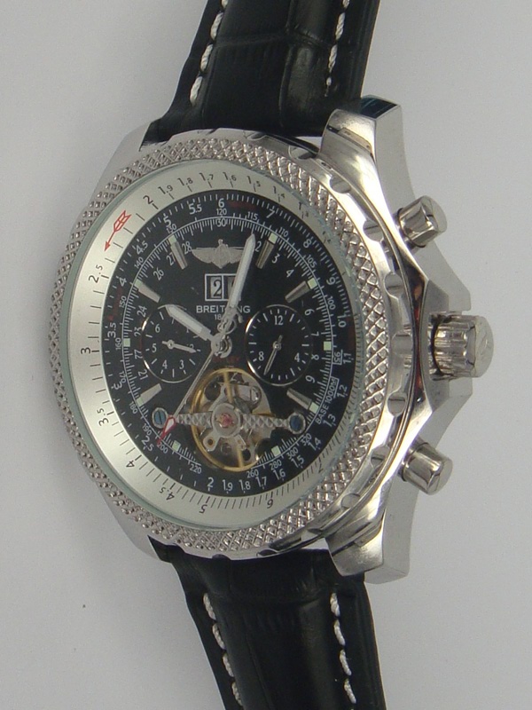 Breitling Bentley Leather Black watch