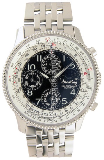 Breitling Navitimer Montbrilliant Olympus Steel Black Mens Watch A1935012-B7-431A