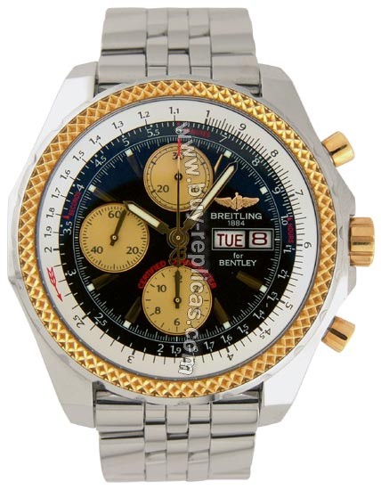 Breitling Bentley GT 18kt Yellow Gold Steel Mens Watch D1336212-B7-972A