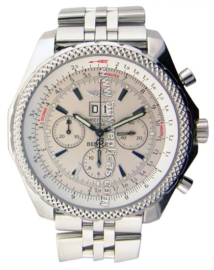 Breitling Bentley 6.75 Chronograph Steel Mens Watch A4436212