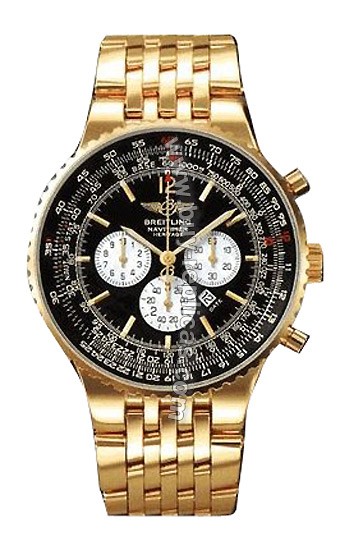 Breitling Navitimer Heritage 18kt Yellow Gold Black Mens Watch K3534024-B5-411