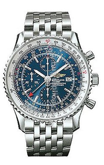 Breitling Navitimer World Steel Blue Mens Watch A2432212-C6-415