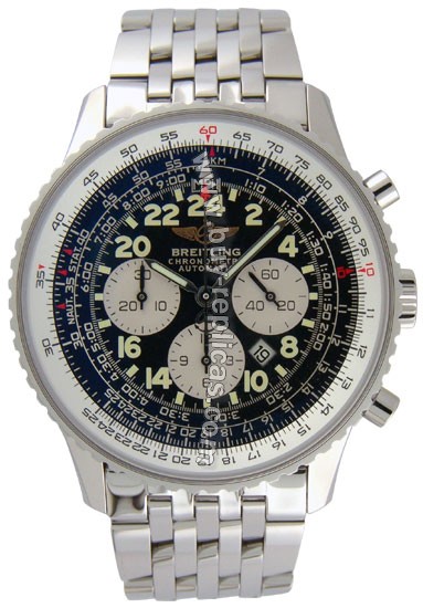 Breitling Navitimer Cosmonaute Steel Black Mens Watch A2232212-B5-423A