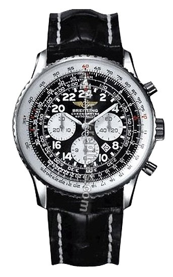 Breitling Navitimer Cosmonaute Steel Black Mens Watch A2232212-B5-418