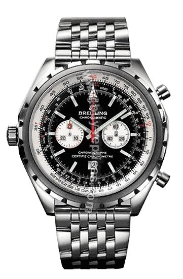 Breitling Navitimer Chrono-matic Steel Black Mens Watch A4136012-B7-442