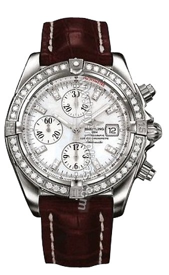 Breitling Windrider Chronomat Evolution Diamond Steel Mens Watch A1335653-A5-447