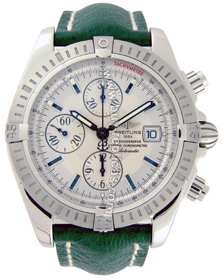 Breitling Windrider Chronomat Evolution Steel Green Mens Watch A1335611-G5-321X