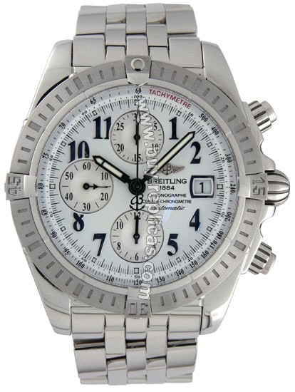 Breitling Chronomat Evolution Steel White Mens Watch A1335611-A56-357