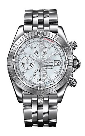 Breitling Windrider Chronomat Evolution Mother-of-pearl Steel Mens Watch A1335611-A5-448