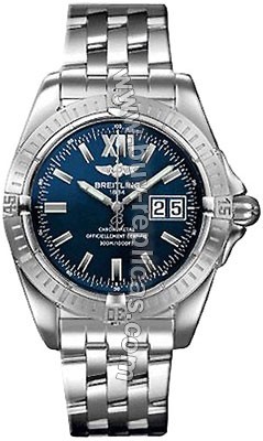 Breitling Windrider Cockpit Steel Blue Mens Watch A4935011-C6-361A