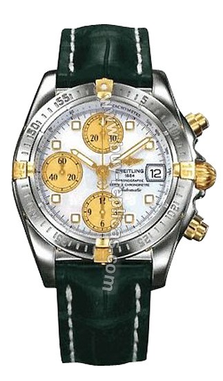 Breitling Windrider Chrono Cockpit 18kt Yellow Gold Steel Mother-of-pearl Black Mens Watch B1335812-A5-171