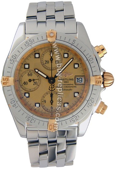 Breitling Windrider Chrono Cockpit 18kt Yellow Gold Gold Steel Mens Watch B1335712-H5-361