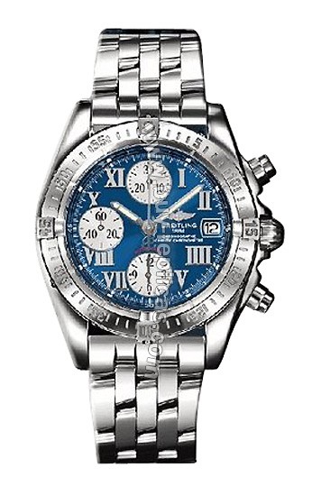 Breitling Windrider Chrono Cockpit Steel Blue Mens Watch A1335812-C6-482